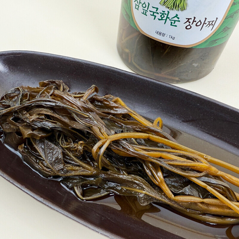 삼둔 영농조합법인,강원도 홍천 삼잎국화나물 키다리나물 장아찌 1kg